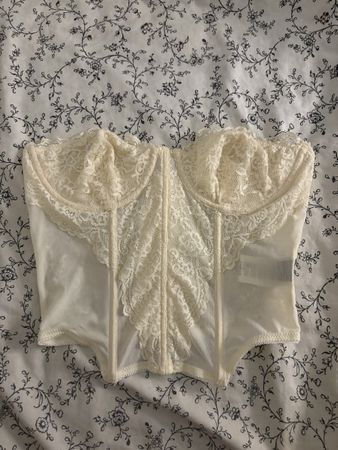 Corsetto pizzo avorio taglia S 