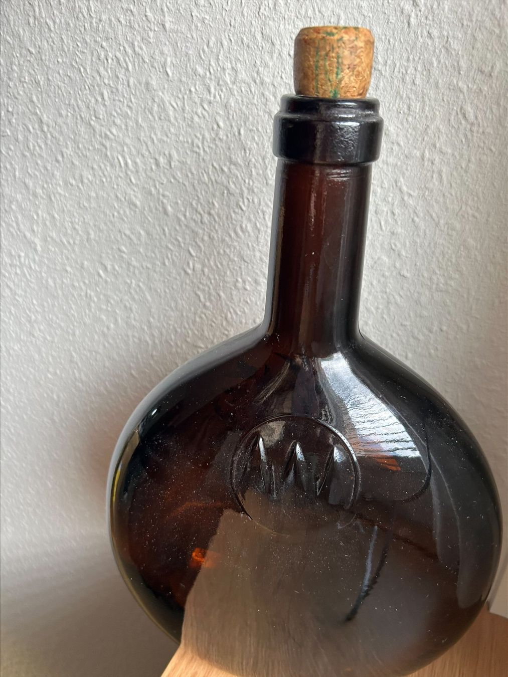 Alle Dekorationen: Bocksbeutel Glasflasche mit Blumenmalerei – Gebraucht aus Brunnen von Kloster_Ingenbohl 2