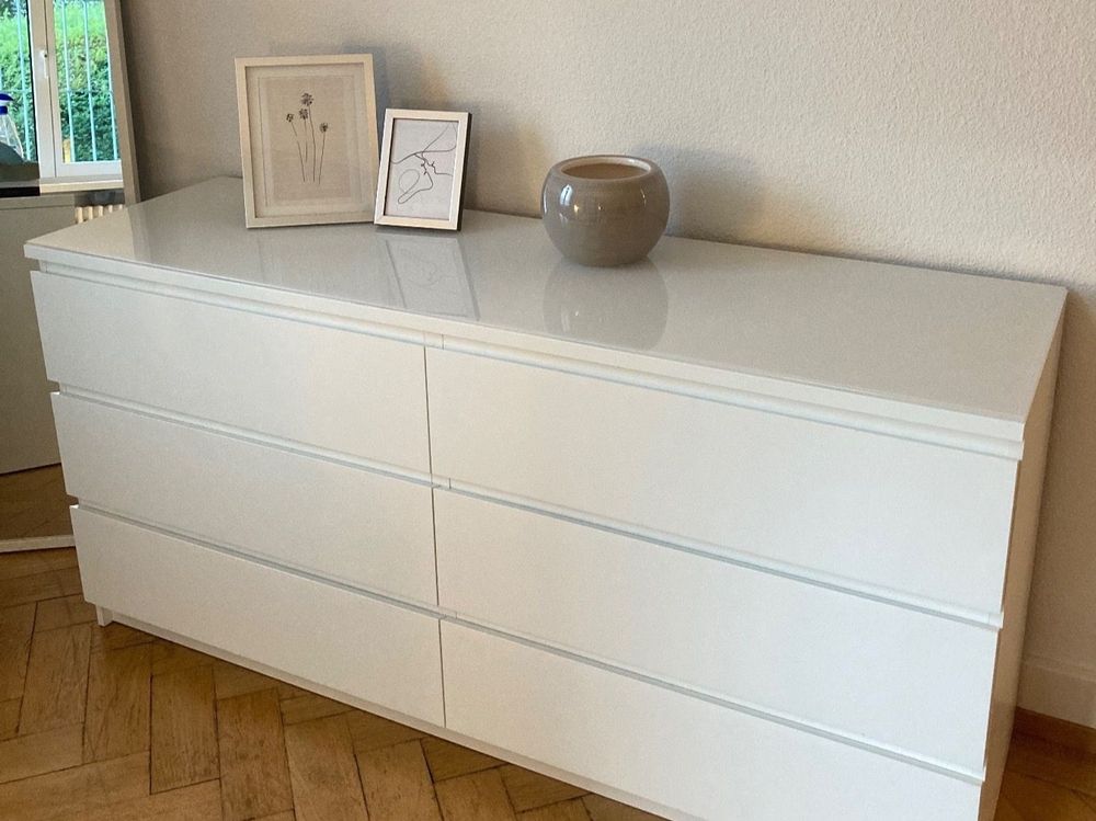 Ikea Malm Kommode Glasplatte