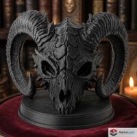 Abyss Lord Skull - Dark Fantasy Decor - 3D Printed