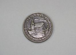 1 Silbermedaille Oeschgen/Schönau, 20 Gramm 900er Silber TOP
