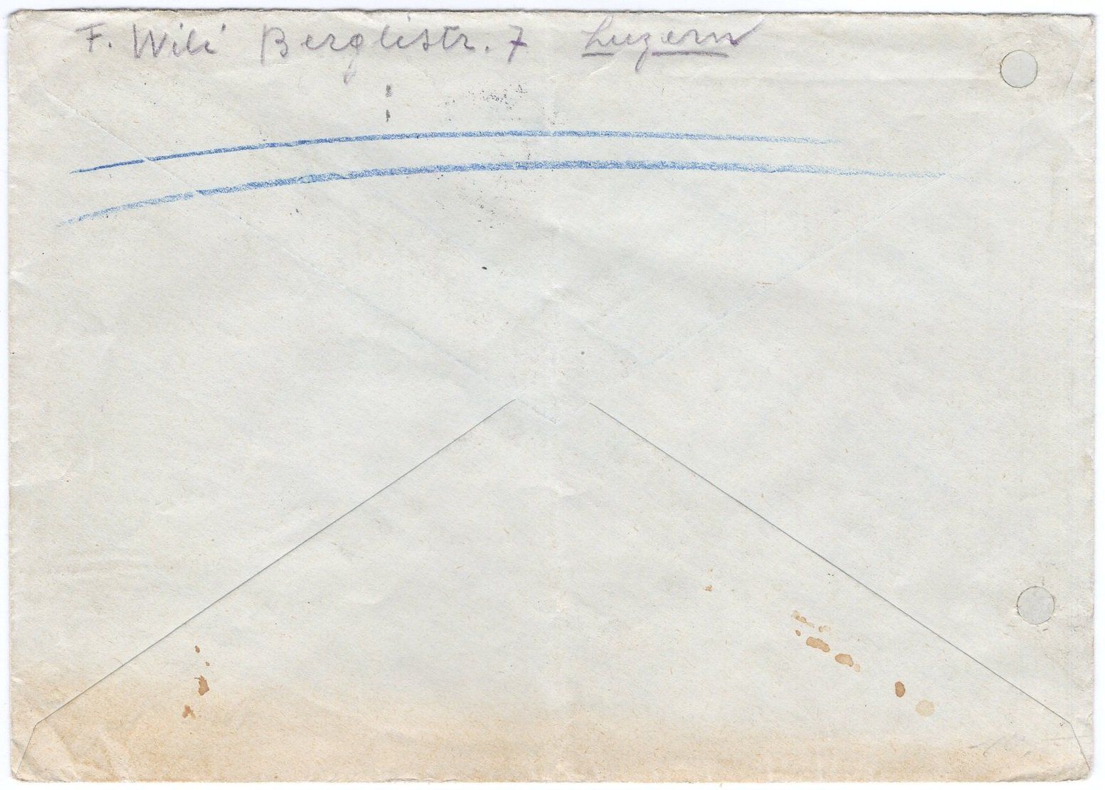 Tutti i francobolli: Feldpost IRRLÄUFER von LUZERN 20.II.1940 – Usato da Eglisau venduto da Chperfins 1