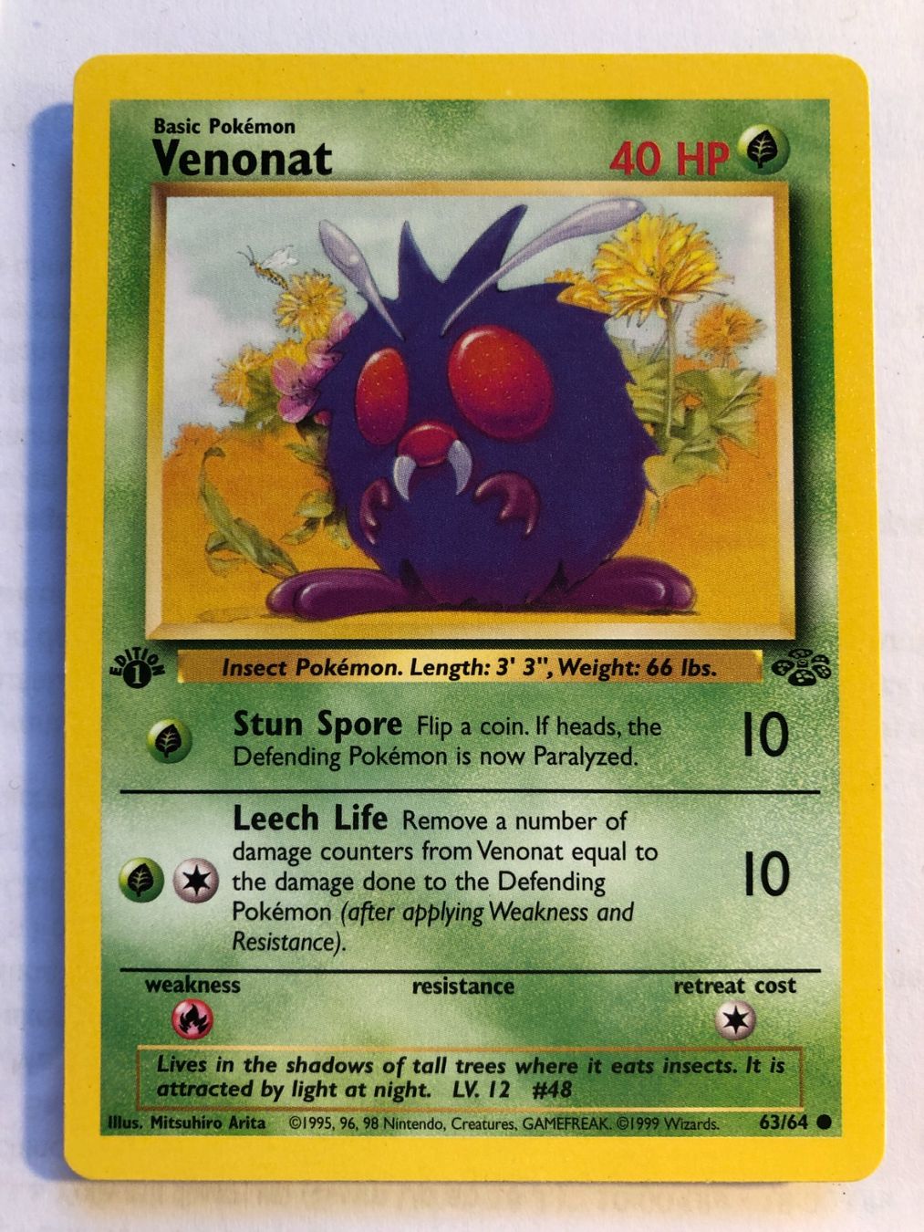 Sammelbilder & Trading cards: Venonat 1st Jungle - MINT - ab 1.- – Gebraucht aus Giubiasco von dan_pr8b