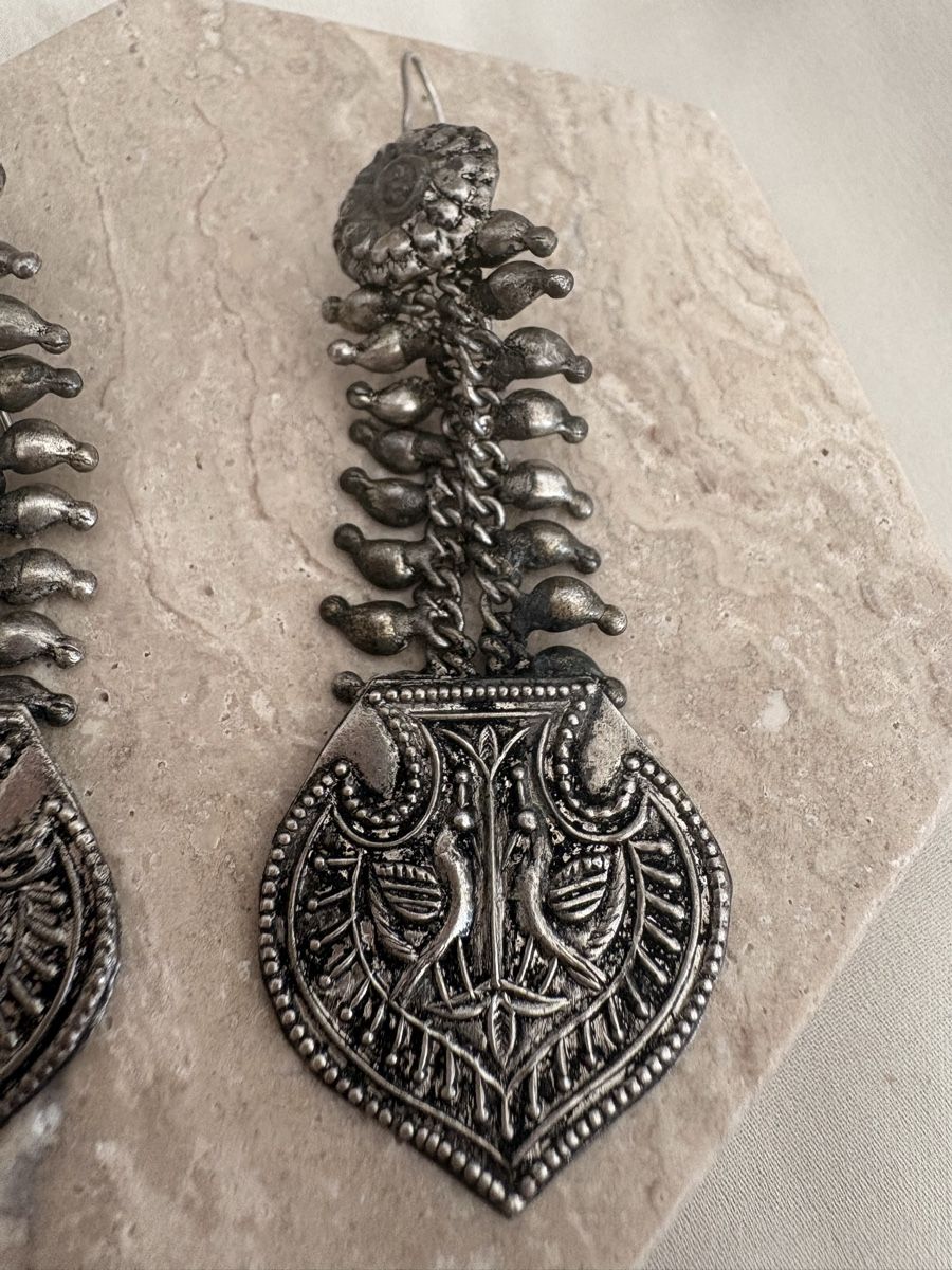 Orecchini pendenti & Orecchini a lobo: Boho Ethno Ohrhänger Silberfarben Ornamente Statement – Usato da Zürich venduto da CICI-CuratedVintage 2