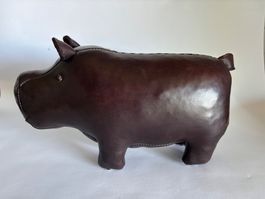 Kleines Nilpferd von Omersa Leder Designklassiker