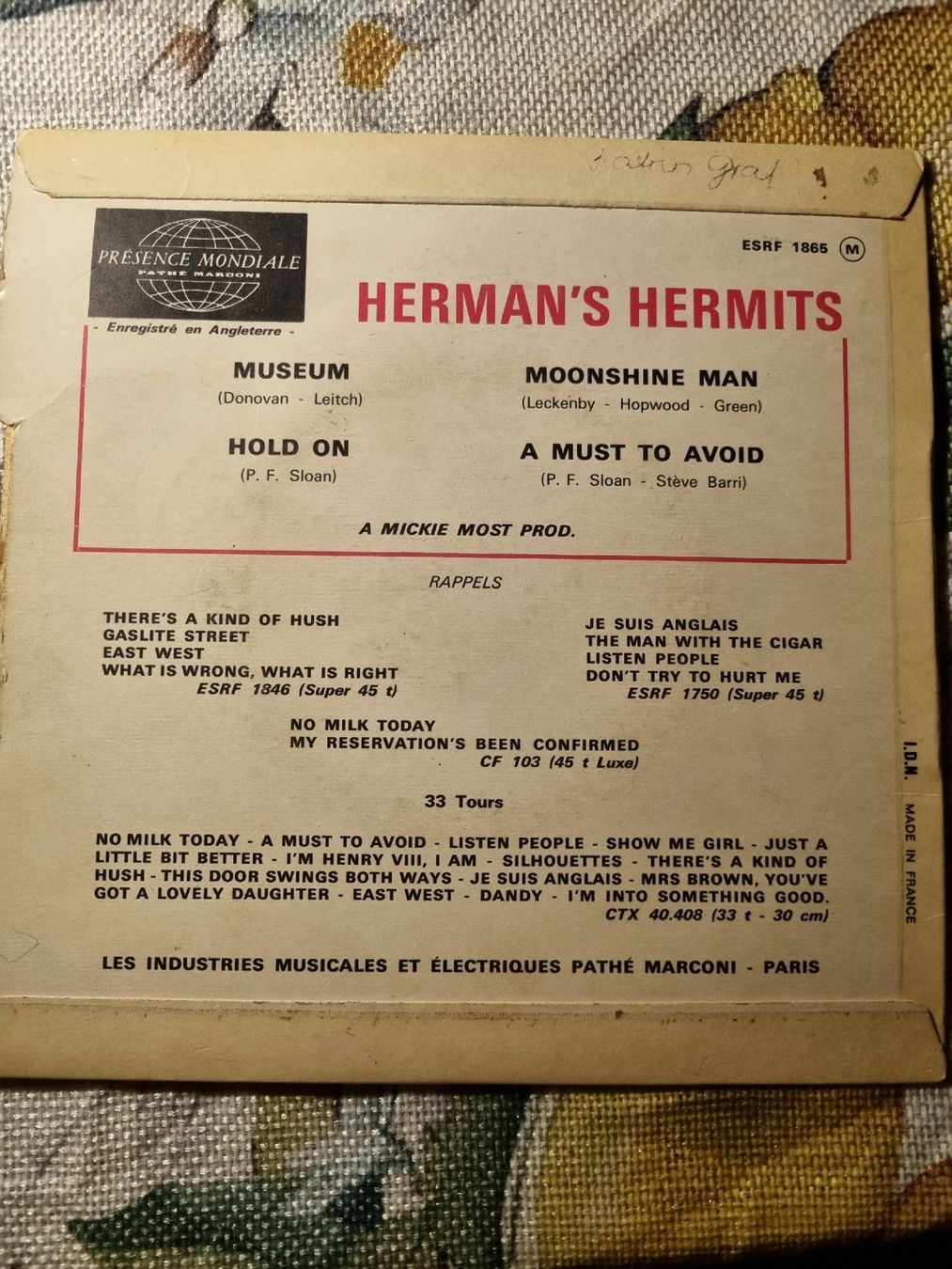 Vinyles: Herman's hermits  single 45 – D'occasion à Ostermundigen par vintage60 3