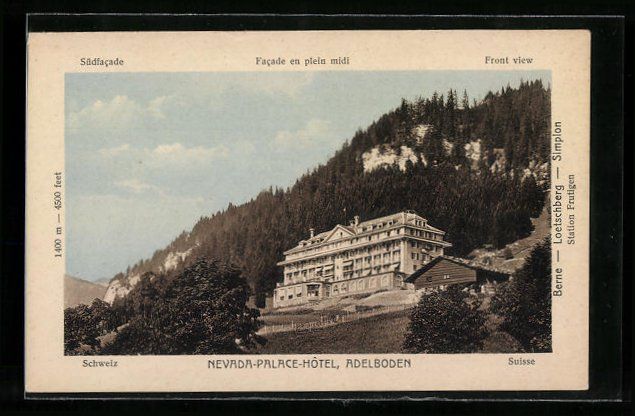 Ansichtskarten: AK Adelboden, Nevada-Palace-Hotel – Gebraucht aus Berlin von bartko-reher