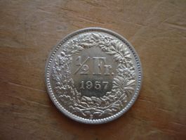 (N4) 1/2 Franken 1957 UNZ-