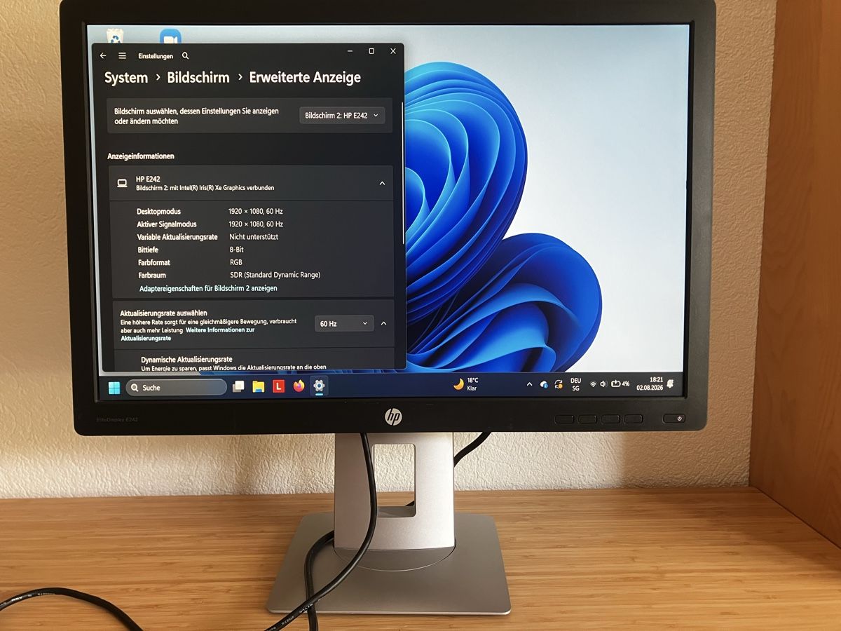 Monitor: HP EliteDisplay E242 Monitor – Usato da Winterthur venduto da Aebse