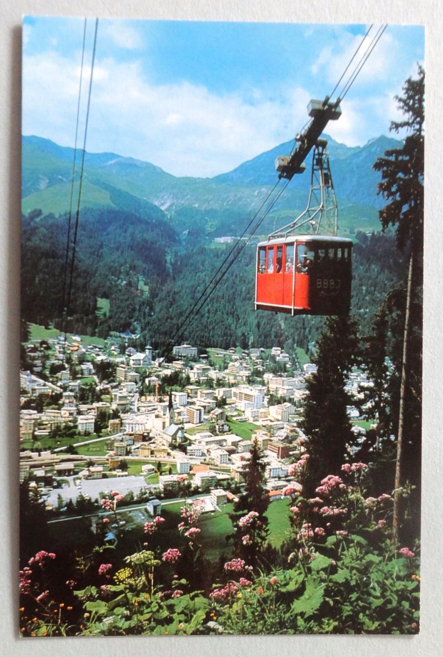 Ansichtskarten: Davos mit Brämabüel-Jakobshorn-Bahn – Gebraucht aus Fétigny von Billy2miny