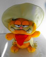 Garfield Plüschfigur Cowboy mit Hut und Halstuch 80er Jahre