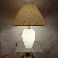 Tischlampe Leuchte aus Murano Glas Swirloptik Paolo Venini