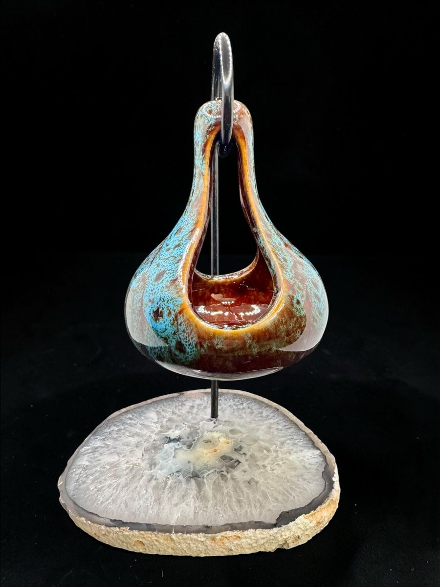 Minerali & Pietre curative: Duftlampe auf Achatplatte Nr. 5 – Nuovo e nell'imballaggio originale da Amden venduto da Energiearbeit.Laib