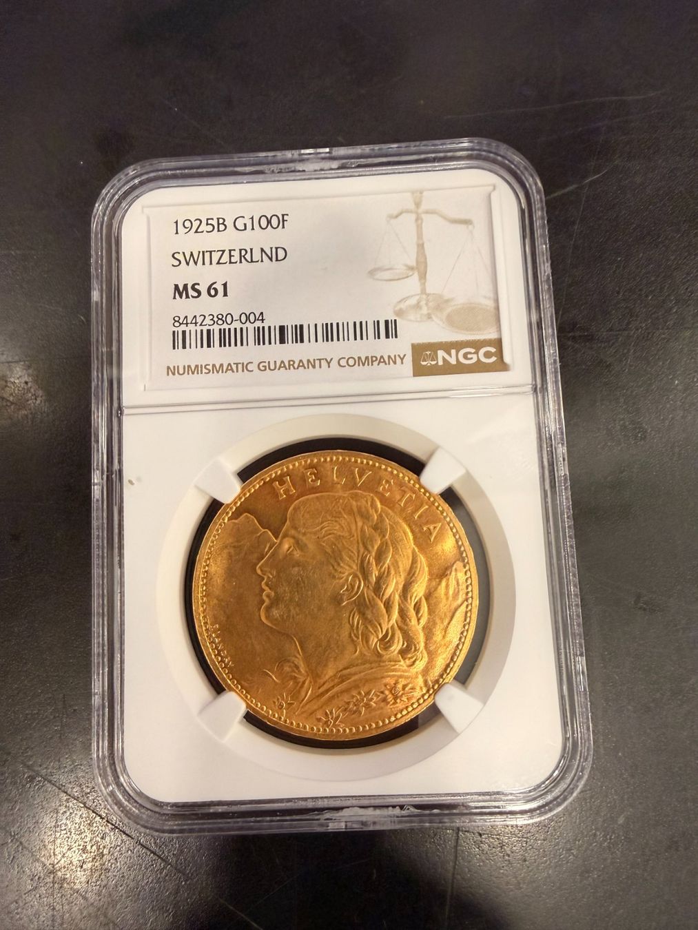 Alle Münzen: Schweiz 1925 100 Franken NGC MS61 – Gebraucht aus Bern von numismatictops