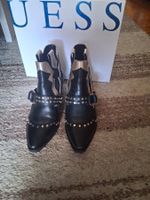 Bottines Guess femme cuir noir et doré pointure 37 bon état