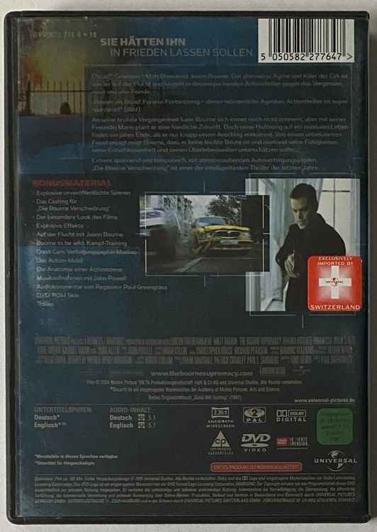 Tutti i DVDs: Die Bourne Verschwörung – Usato da Flums venduto da Asquillo 1