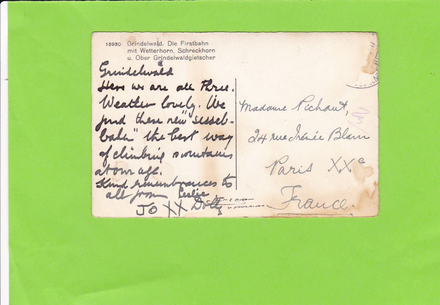 Cartoline postali: Grindelwald-Firstbahn – Usato da St. Peterzell venduto da neckertal 1