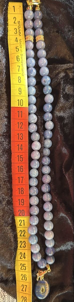 Catenine: Chalzedon Kollier mit lasurit Anhang  – Nuovo (secondo la descrizione) da Rekingen AG venduto da Olgamurga 3