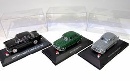 Simca Aronde & Vedette 1:43 – 3 Modelle mit Vitrinen