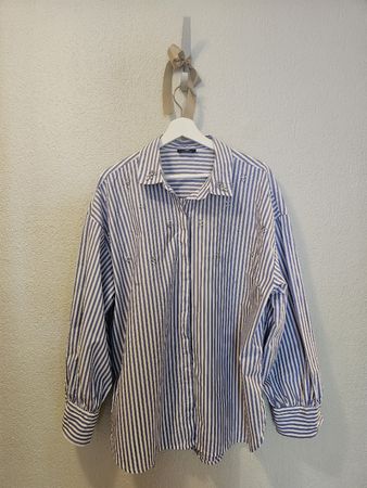 Gestreifte C&A Bluse mit Strass-Details, Grösse 44