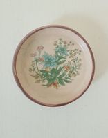 Kleiner Keramikteller Blumen Vintage