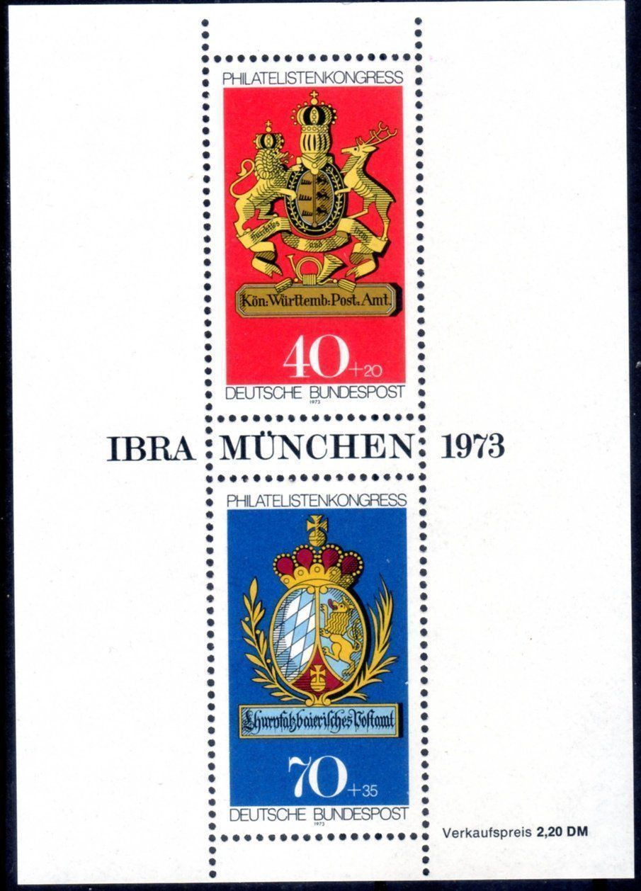 Tutti i francobolli: BRD 1973 IBRA MÜNCHEN BLOCK ** POSTFRISCH ** - I96 – Nuovo (secondo la descrizione) da Losone venduto da EM2019