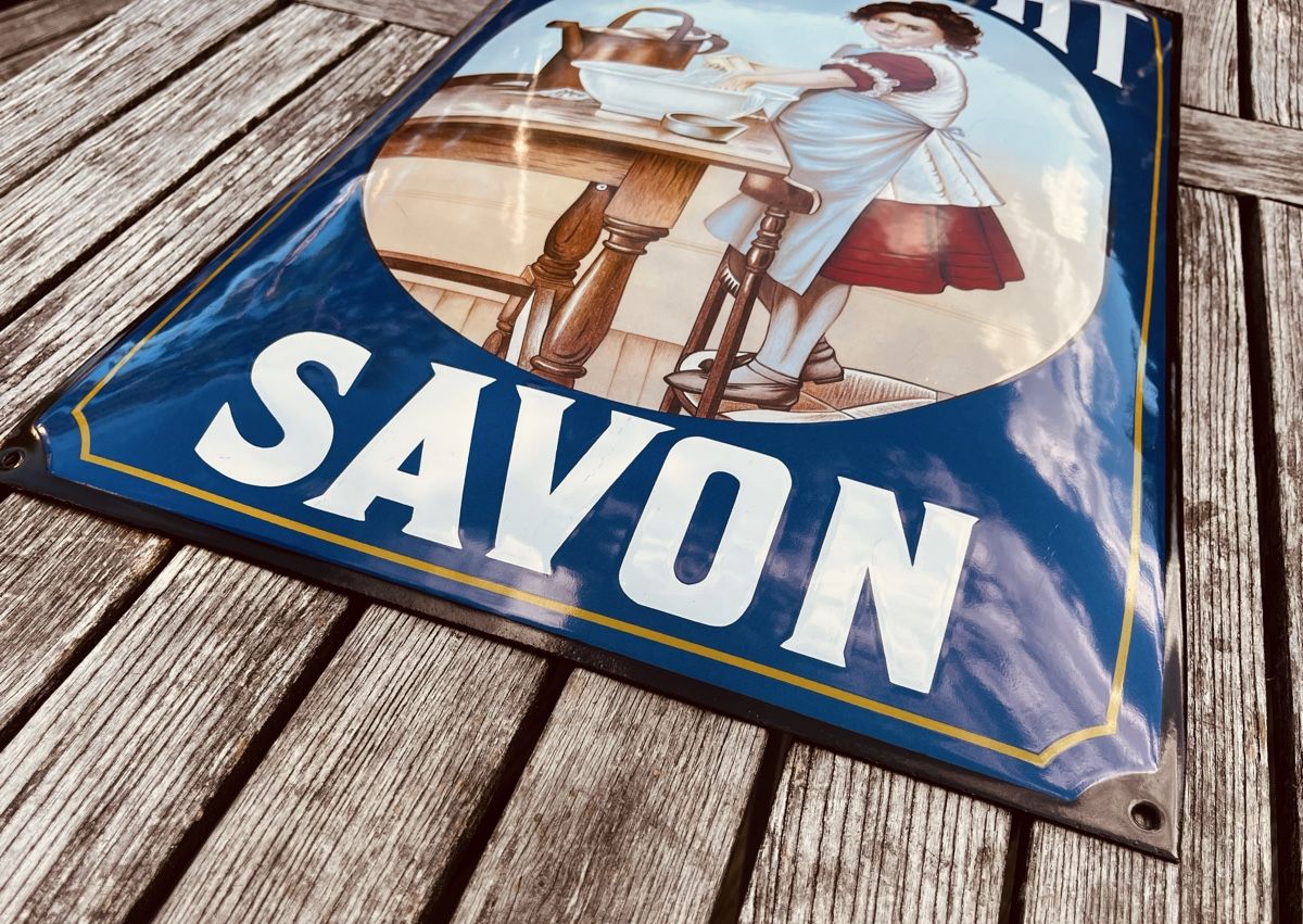 Sunlight Schilder: Emailschild Sunlight-Savon gross 60 x 40 cm – Gebraucht aus Wiesenberg von swissantik 3