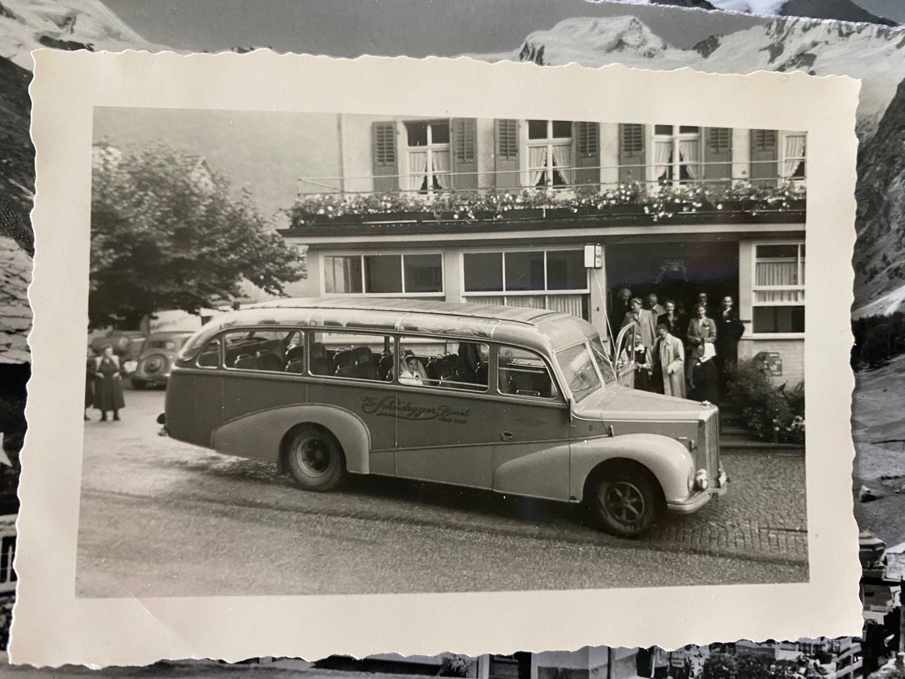 Cartoline postali: Reisebus antik // Karl Scheidegger Touring Garage Basel – Usato da Basel venduto da intermezzo12