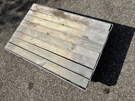 Transportrolli Aluminium mit Holzauflage gebraucht