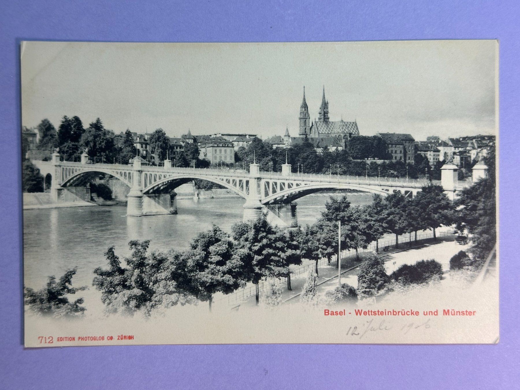 Cartoline postali: Basel, Wettsteinbrücke und Münster – Usato da Steg VS venduto da danwer74