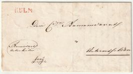 Vorphilabrief von KULM 21 Aug 1839 nach Unterentfelden