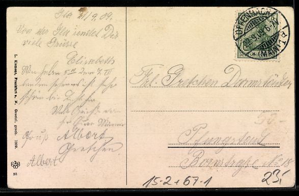 Cartoline postali: Frankfurt a. M., Zeppelin-Luftschiff üb – Usato da Berlin venduto da bartko-reher 1