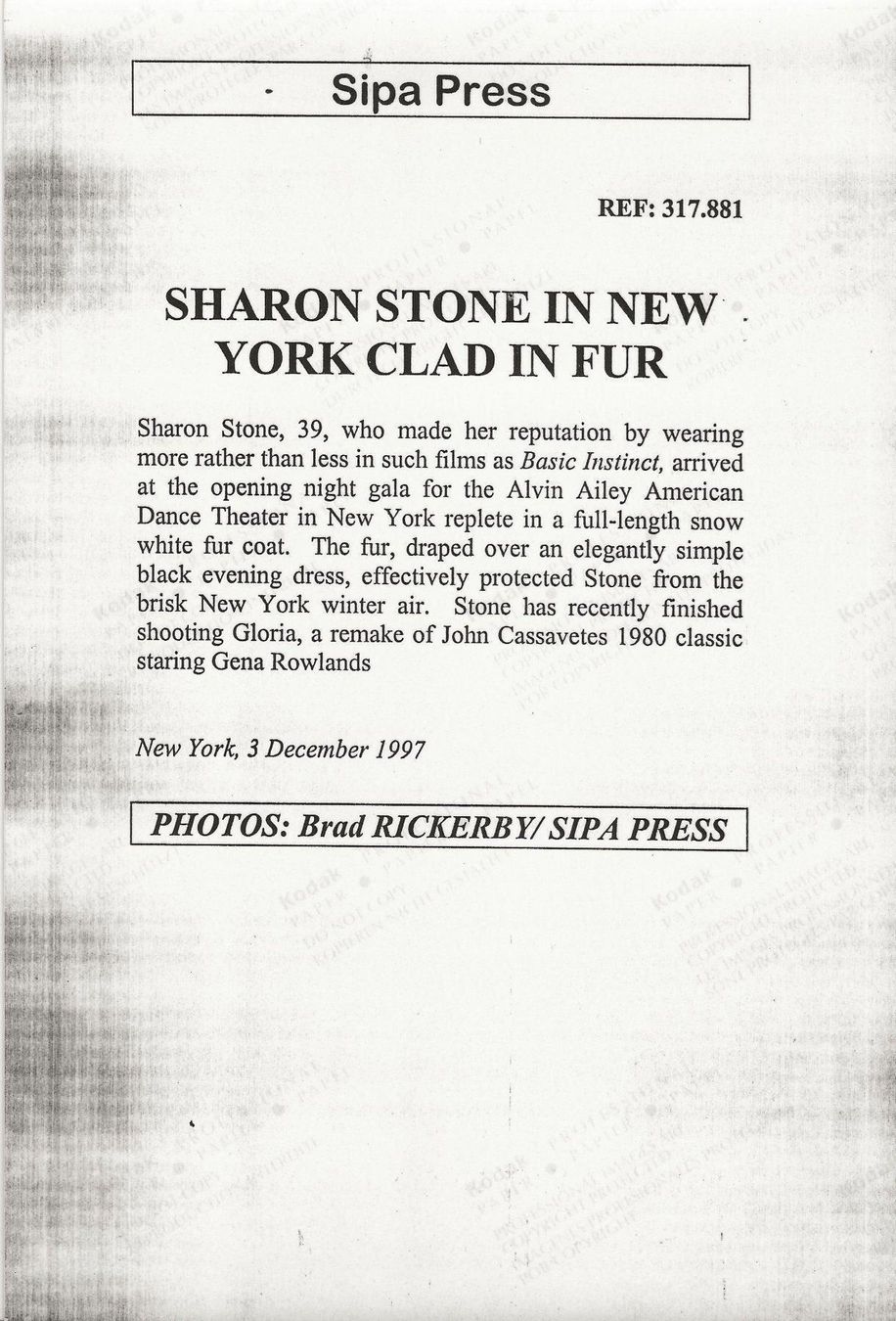 Foto & Immagini: Film, Mode, Sharon Stone, Model, Actress, 1997 – Usato da Frauenfeld venduto da Merk52 1