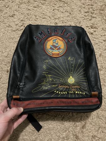 Rucksack Schwarz Columbus Motiv Neuwertig!