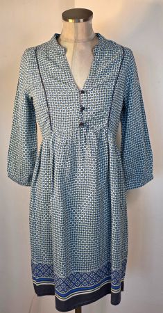 XS 34 SERAPHINE leichtes Boho Sommerkleid 3/4Arm Viscose