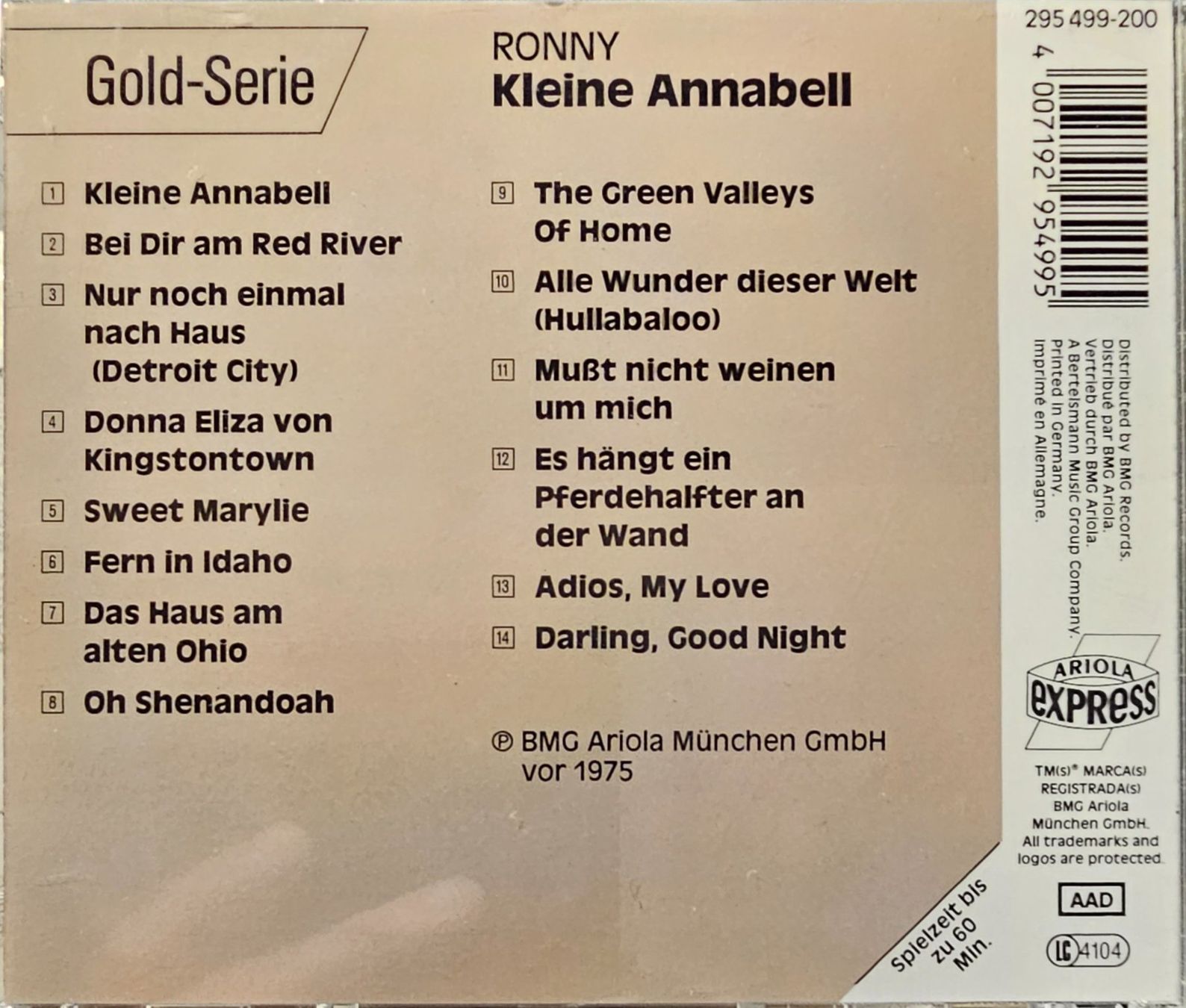 CDs: Ronny – Kleine Annabell – Gebraucht aus Wahlen b. Laufen von Cg10 1