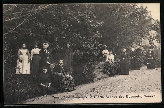 Cartoline postali: Genève, Pension des Dames, Villa Clara, – Usato da Berlin venduto da bartko-reher