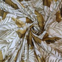 Ital. Designer Leinen Stoff leicht  2.30x1.40m Dschungel