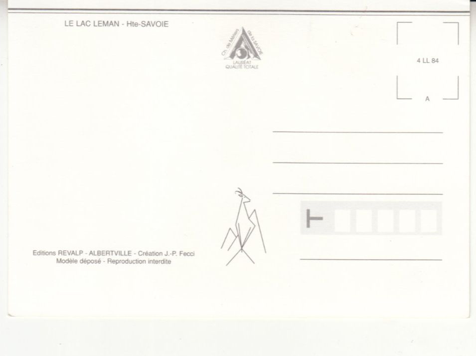 Ansichtskarten: Lac Léman ca. 1990 – Gebraucht aus Bürglen TG von StampGraf 1