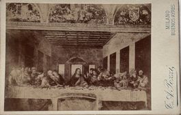 Kabinettfoto T. A. Pozzi, Milano - Abendmahl