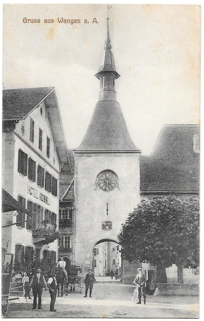 Cartoline postali: Wangen an der Aare Hotel Rössli – Usato da Olten venduto da clotaldi