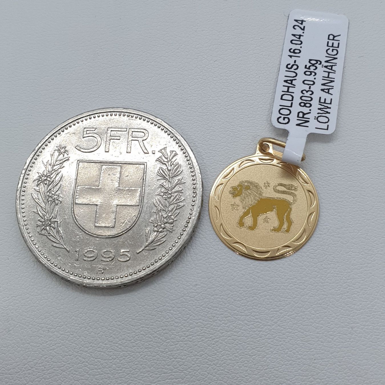 Ciondoli: Echt 14K Gold - Löwen Anhänger – Usato da Luzern venduto da Luzern-Goldhaus 3