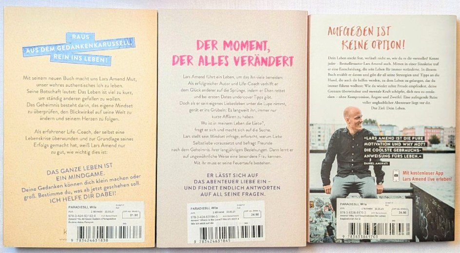 Libri: 3er Set Bücher vom Lars Amend  - Its All Good – Nuovo (secondo la descrizione) da Wängi venduto da ABIZONE-86 1