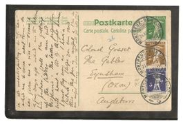 MONTREUX 24.11.10 Ganzsache Postkarte nach England [GS47]
