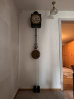 Antike Morbier Wanduhr mit Lyrapendel und Glockenschlag
