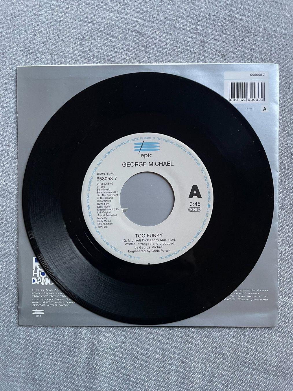 Schallplatten: George Michael – Too Funky VG++ 1992 – Gebraucht aus Bern von Perlweiss 2