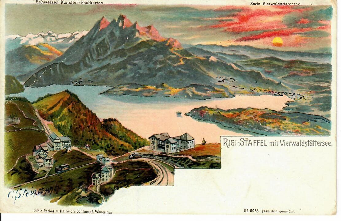 Cartes postales: Rigi Staffel - Steinmann Litho – D'occasion à Hochdorf par Ziegel-16