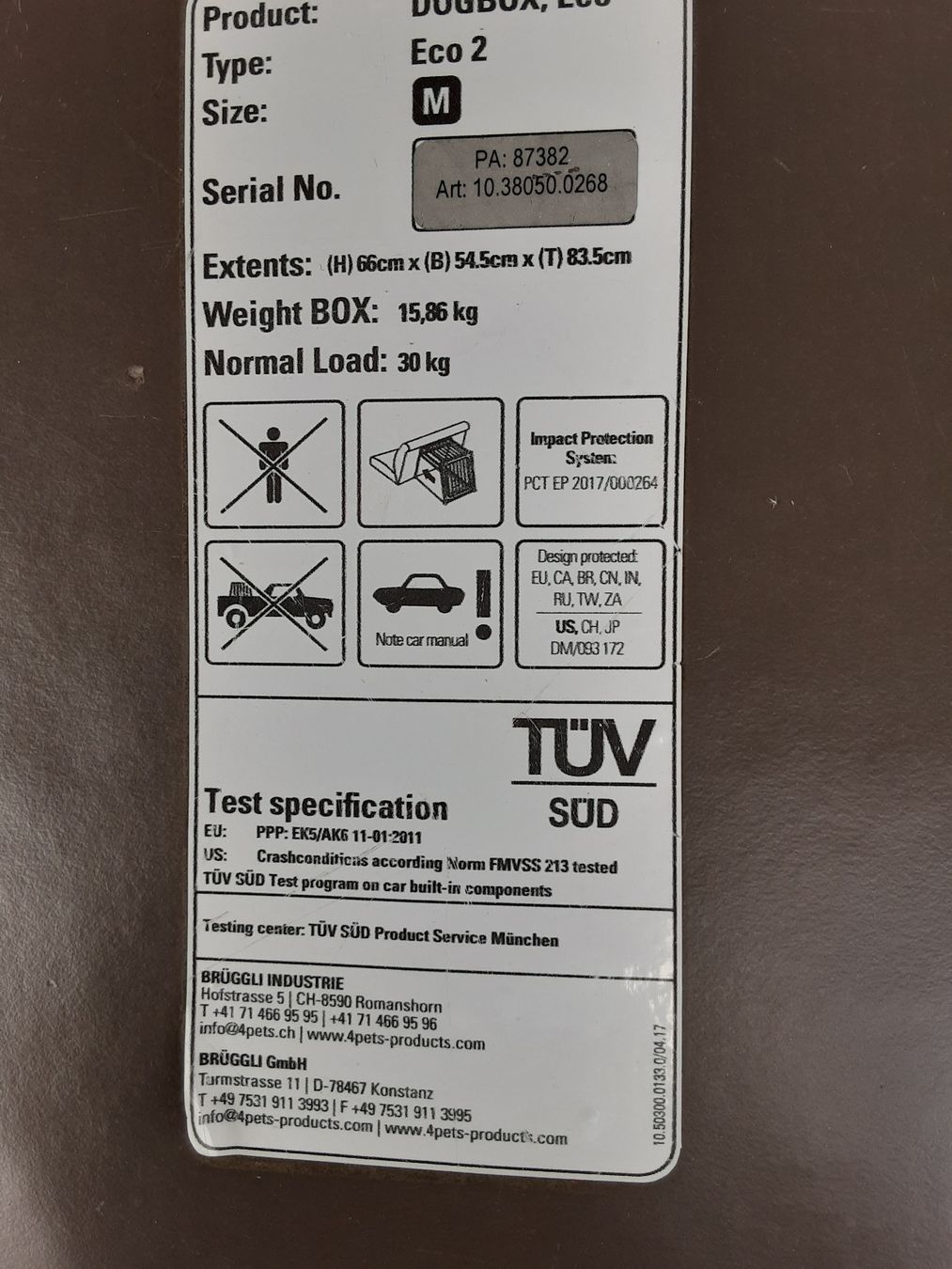 Gabbie, trasporto & Sicurezza: Hundetransport Box – Usato da Müllheim-Wigoltingen venduto da Chriesi11 2