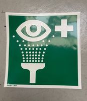 Aufkleber: Augenduschen