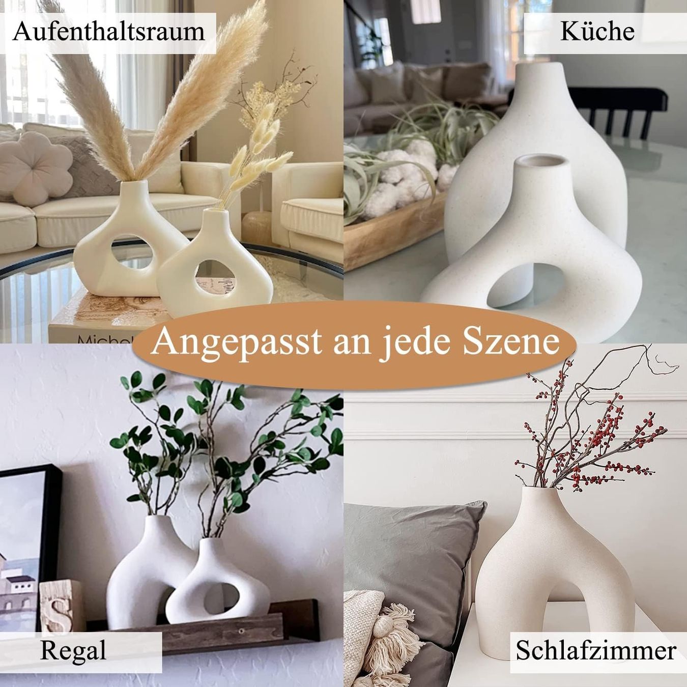 Vasen & Gefässe: Weiße Keramikvase 2er-Set – Neu und originalverpackt aus Nuglar von SaleRitter 4